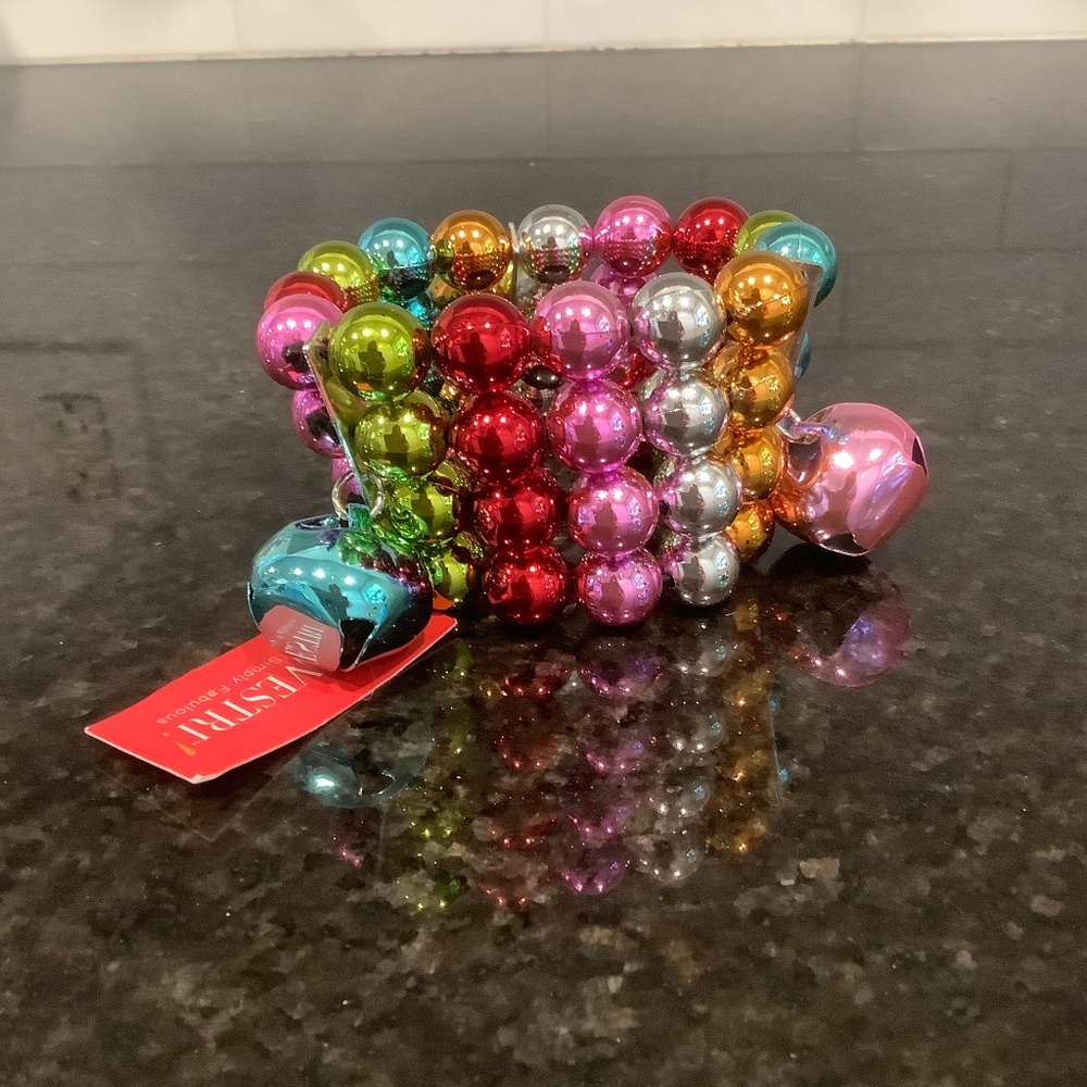 Multibright Four Strand Bells Cuff Expandable Bracelet